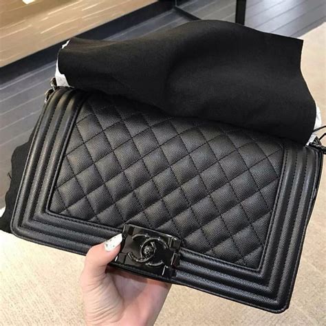 chanel so black boy bag 2017|large black chanel handbag.